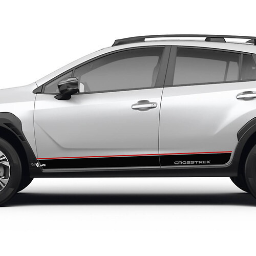 Doors latéraux rayures Panneau de basculeur pour Suba Crosstrek Vinyl Stickers Graphiques 2 couleurs
