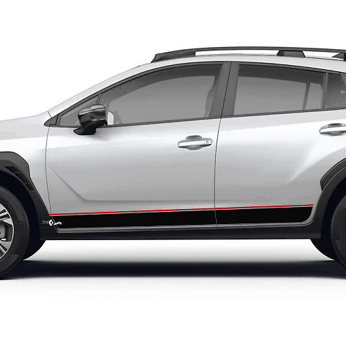 Kit de bandes adhésives droites pour bas de caisse en vinyle pour Subaru Crosstrek