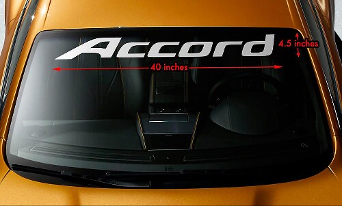 Autocollant Vinyle Logo Accord pour Pare-brise Honda Accord