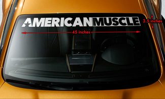 AMERICAN MUSCLE CAR MURICA Bannière de pare-brise en vinyle de qualité supérieure 45 x 3,5