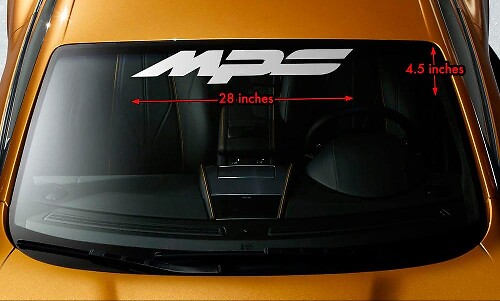 Bandeau pare-brise Mazda MPS Autocollant vinyle pour voitures Mazda