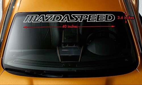 Autocollant Vinyle Bande Pare-Brise Mazdaspeed pour Mazda
