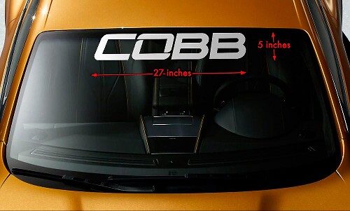Autocollant en vinyle COBB pour pare-brise de voiture