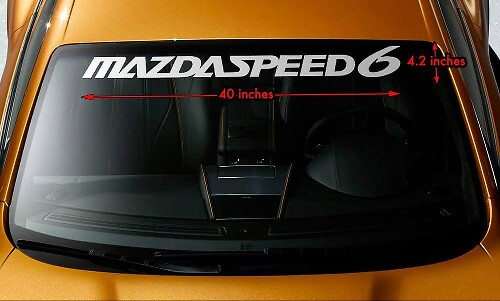 Autocollant vinyle bande pare-brise Mazdaspeed6 pour voitures Mazda