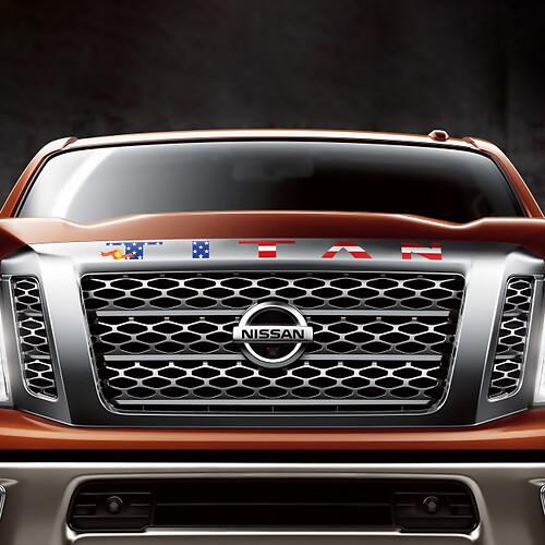 USA US Flag Titan Hood Decal Sticker pour Nissan Titan
