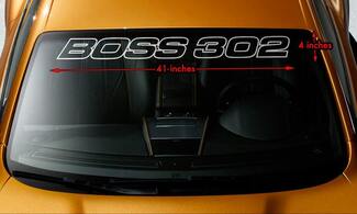 BOSS 302 MUSTANG décrit Premium pare-brise bannière vinyle autocollant autocollant 41 x 4