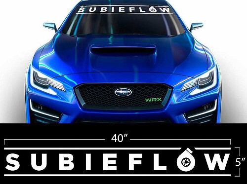 Autocollant en vinyle bande pare-brise Subieflow pour Subaru WRX STI BRZ