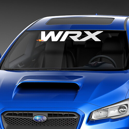 Écran d'autocollant de pare-brise Rally JDM Turbo Subieflow Fit Suba WRX
