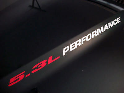5,3L PERFORMANCE (paire) Autocollants capot emblème 2 pour Chevy Silverado GMC Sierra