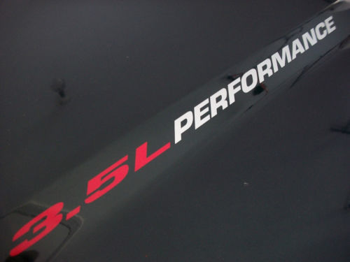 3.5L PERFORMANCE Stickers capot Ford F150 Ecoboost Twin Turbo 2010 - 2020