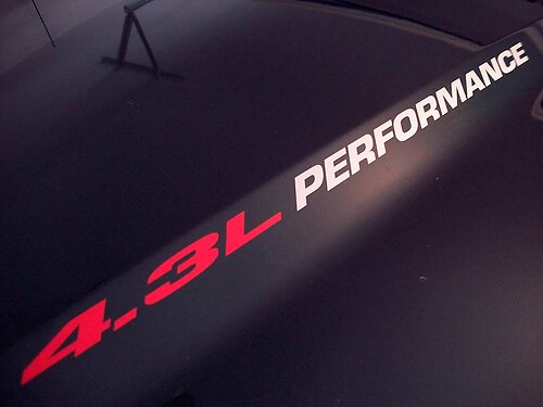 Ensemble d'autocollants vinyle capot performance 4.3L pour GMC Sierra 1500 & Chevy Silverado 1500