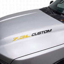 Nouveau Autocollant de capot POWERSTROKE 7,3 l, autocollant de style emblème, Musclecar F250 F350 Turbo Diesel
_10