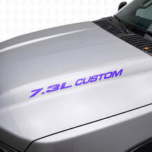 Nouveau Autocollant de capot POWERSTROKE 7,3 l, autocollant de style emblème, Musclecar F250 F350 Turbo Diesel
_2