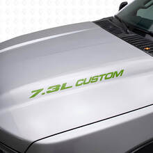 Nouveau Autocollant de capot POWERSTROKE 7,3 l, autocollant de style emblème, Musclecar F250 F350 Turbo Diesel
_3
