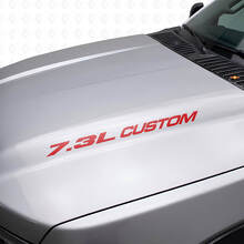 Nouveau Autocollant de capot POWERSTROKE 7,3 l, autocollant de style emblème, Musclecar F250 F350 Turbo Diesel
_4