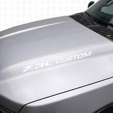 Nouveau Autocollant de capot POWERSTROKE 7,3 l, autocollant de style emblème, Musclecar F250 F350 Turbo Diesel
_5