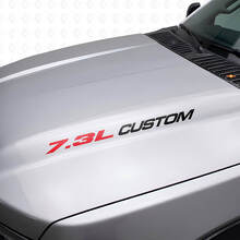 Nouveau Autocollant de capot POWERSTROKE 7,3 l, autocollant de style emblème, Musclecar F250 F350 Turbo Diesel
_9