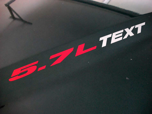 Personnalisé Autocollant Capot 5.7L Paire pour Dodge Ram, Charger, Challenger