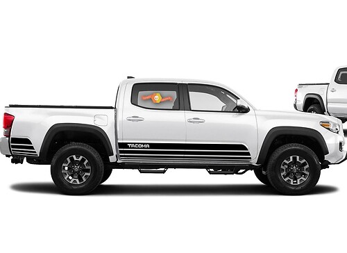 Autocollant vinyle bandes décoratives pour porte de caisse pour Toyota Tacoma 2016