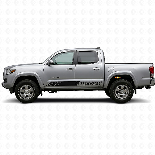 Kit d'autocollants vinyle bandes latérales Wild Mountains pour Toyota Tacoma 2016