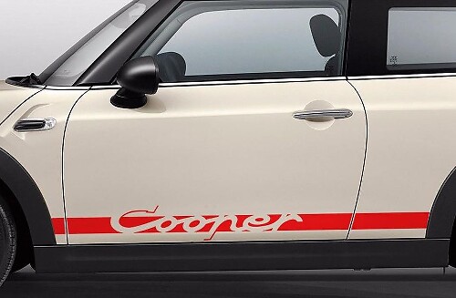 Mini Cooper S F56 2014-2016 - bandes latérales graphiques Porsche Carrera RS style-1
