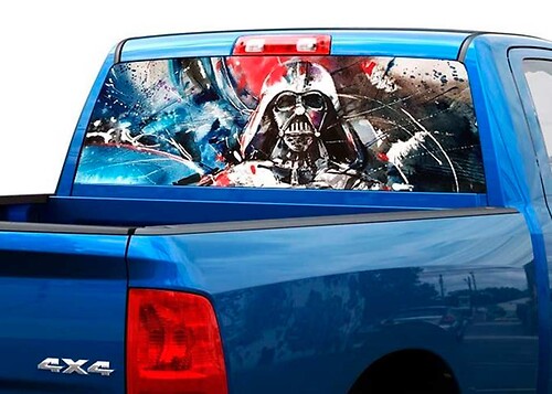 Dark vader art arrière fenêtre autocollant autocollant camionnette SUV voiture
