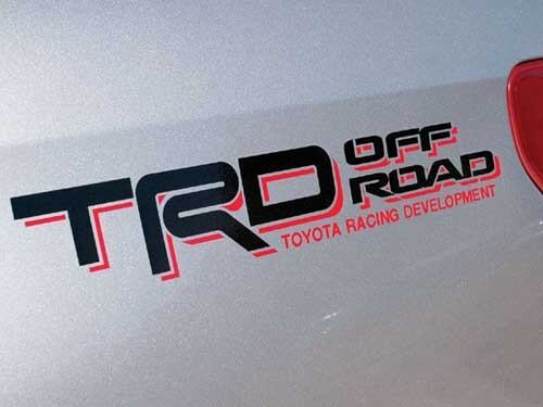 Autocollants vinyle style tout-terrain TRD pour panneau latéral Toyota Tacoma Tundra