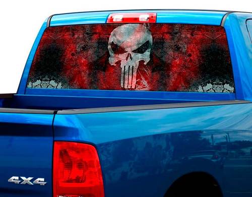 Punisher sang plaque arrière fenêtre graphique autocollant autocollant camion SUV