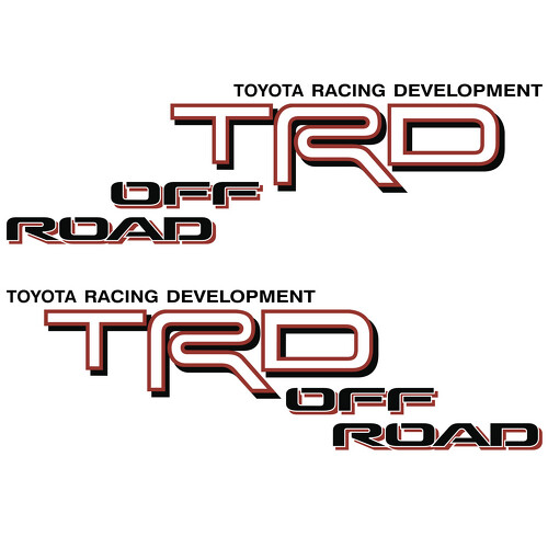 Autocollant en vinyle latéral TRD Off Road pour flanc de caisse Toyota Tacoma