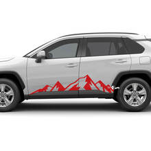 Autocollant de décalcomanie de portes latérales de panneau à bascule de montagnes pour Toyota Rav4 Rav 4
 2