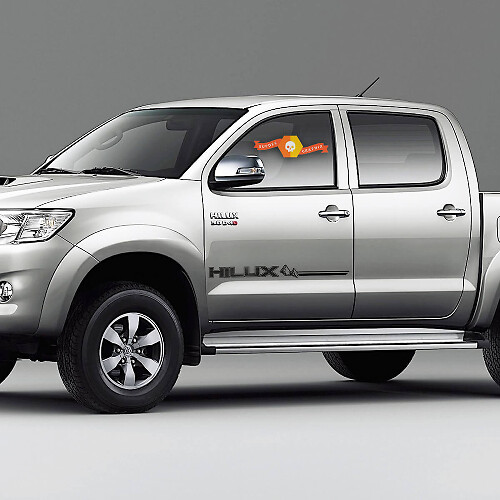 Kit d'autocollants en vinyle bandes contours Mountain Side pour Toyota Hilux