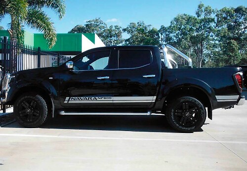 Kit d'autocollants vinyle bandes latérales Navara NP300 pour Nissan Navara 2015-16