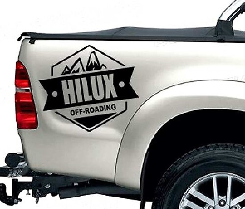 2 PC autocollant arrière hilux hors route autocollant pour TOYOTA HILUX décalcomanies badges détaillant autocollant