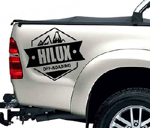 Set de décalcomanies latérales en vinyle style tout-terrain pour Toyota Hilux