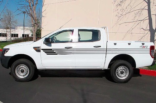Autocollant Vinyle Graphique de Bandes Latérales Effilées pour Ford Ranger 2012-2020