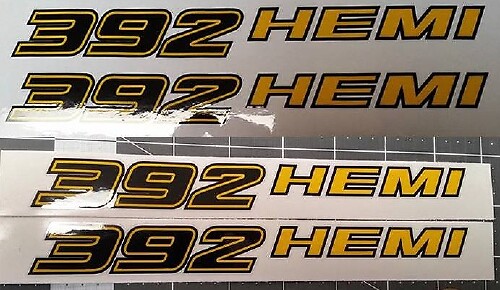 Déco Vinyle Capot 392 Hemi pour Dodge Challenger Charger SRT8