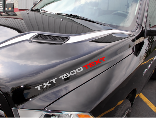 Kit d'autocollants en vinyle pour capot Custom Text 1500 Dodge Ram 1500