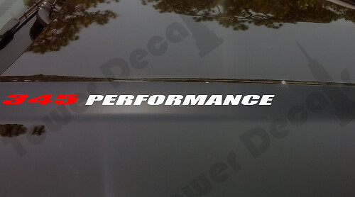 Ensemble d'autocollants en vinyle pour capot 345 Performance pour Dodge Ram, Charger et Magnum