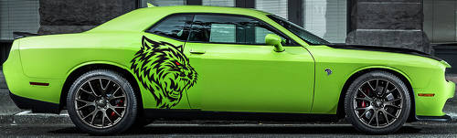 Plus grand autocollant tribal entier en vinyle pour Dodge CHALLENGER 2367