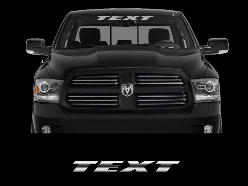 Texte personnalisé 30 DODGE Front Pare-brise Fenêtre Bannière Sticker Autocollant Dodge ram
