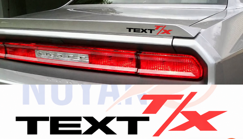 Autocollant vinyle latéral jeu d'emblèmes Custom Text T/X pour Dodge Challenger