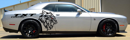 Plus grand autocollant tribal complet graphique en vinyle pour Dodge CHALLENGER 2382