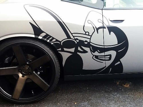 Kit d'autocollants vinyle latéraux logo Tribal Bee pour Dodge Challenger