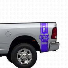 Kit d'autocollants en vinyle rayures latérales arrière et capot style Hemi pour Dodge Ram 1500 2500_2