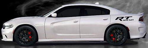 Autocollant vinyle RT Hemi à côté de la cabine pour Dodge Charger