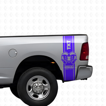 Kit d'autocollants vinyle bandes latérales arrière personnalisées Hemi pour Dodge Ram 1500 2500_2
