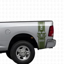 Kit d'autocollants vinyle bandes latérales arrière personnalisées Hemi pour Dodge Ram 1500 2500_3