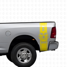Kit d'autocollants vinyle bandes latérales arrière personnalisées Hemi pour Dodge Ram 1500 2500_6