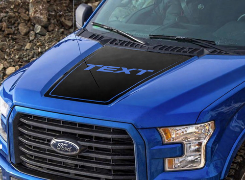Autocollant bande latérale graphique capot texte personnalisé pour camion Musclecar 2015-2016