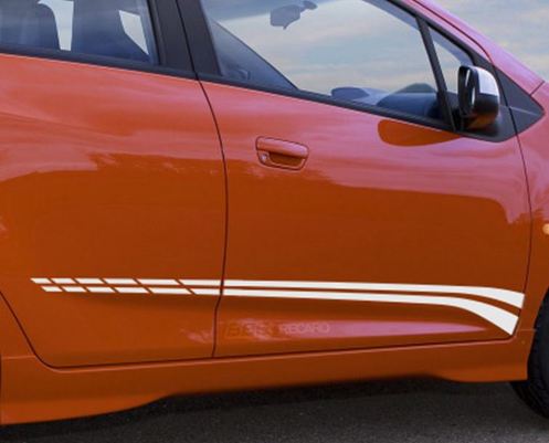 Graphiques de décalcomanie de ligne de porte de bande latérale Chevrolet Spark Chevy